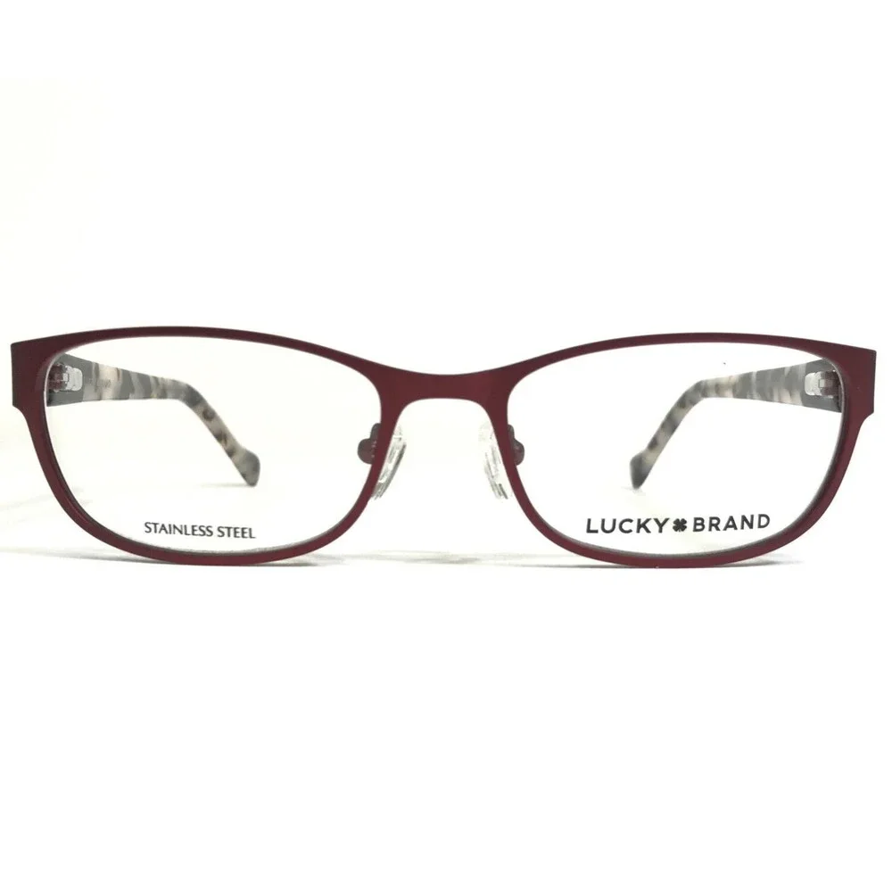 Lucky Brand Eyeglasses Frames D121 BURGUNDY BLACK Rectangular Full Rim 51-17-140